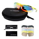 DON PEREGRINO HD Cycling Glasses TR90 for Men Women with 6 Interchangeable Lens - Polarized Sports Sunglasses UV 400 Protection
