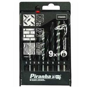 مجموعه 9 عددی  مته فلز بلک اند دکر سری Piranha مدل X56005 Black And Decker X56005 Piranha Series 9PCS Metal Drill Bit