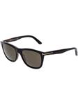 Tom Ford FT0500 05J Black Dark Havana Andrew Square Sunglasses Lens Category 3