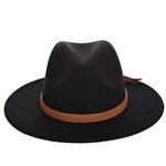 RXIN Women Men Fedora Hat Classical Wide Brim Felt Floppy Cloche Cap Chapeau Imitation Wool Caps