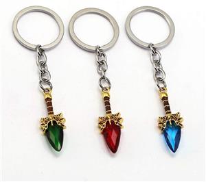 Value-Smart-Toys - DOTA 2 Keychain Aghanim's Scepter Key chain 3 Color Crystal Key Ring Llavero Chaveiro Pendant Keychains Men Jewelry favorite gifts