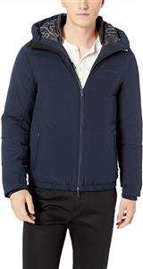 A|X Armani Exchange Men's Mixed Fabric Bomber Jacket 