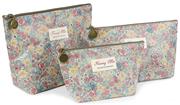 Micom Retro Floral Waterproof Travel Toiletry Cosmetic Bags Set for Women,girls