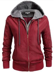 SoTeer Womens Relaxed Fit Double Zipper Hooded Jacket Zip Up Hoodie Coat