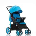 BLWX - Baby Stroller Ultra Light Portable Can Sit Reclining Folding High Landscape Stroller Push Umbrella Baby cart (Color : Blue)