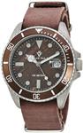 Christian Van Sant Men's Montego Vintage Quartz Watch with Stainless-Steel Strap, Brown, 20 (Model: CV5201B)