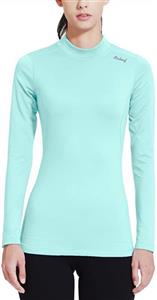 Baleaf Women's Fleece Thermal Mock Neck Long Sleeve Running Shirt Workout Tops 