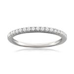 Platinum Round Diamond Micro-Pave Bridal Wedding Band Ring (1/4 cttw, H-I, VS2-SI1)