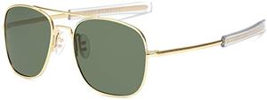 LUDEM Mens Military Aviator Sunglasses Polarized Square 55mm Pilot Bayonet Temples