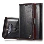 LG V20 Case,HIPICB Handmade Leather Wallet Phone Case, Stand Feature[Credit Card Slot] [Magnetic Closure] Slim Fit,Folio Stand Protective Cover for LG V20 (Black)