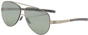 Ic! Berlin Men's Maik O./Chrome Grey/Light Blue Pilot Sunglasses 61mm