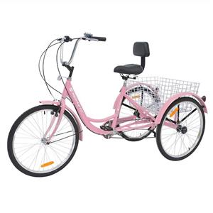 MOPHOTO Adult Tricycle Trike Cruiser Bike Three