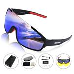 ROCKNIGHT REVO Sports Sunglasses Men Women 2 Interchangeable Lenses Cycling Running Driving Baseball Glasses UV Protection