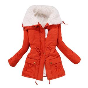 Aro Lora Women's Winter Warm Faux Lamb Wool Coat Parka Cotton Outwear Jacket 