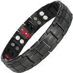 IonTopia Zeus Titanium Magnetic Therapy Bracelet Black with Free Links Removal Tool