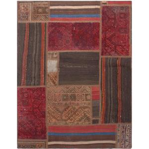 کلاژ فرش و گلیم دستبافت یک و نیم متری فرش هریس کد 101452