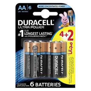 باتری قلمی دوراسل مدل Ultra Power Duralock With Check بسته 2 4 عددی Duracell AA Battery Pack Of Plus 
