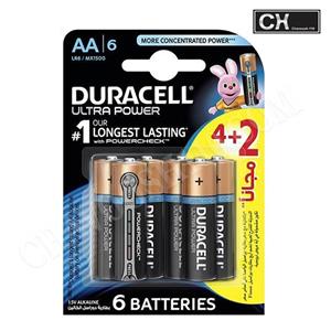 باتری قلمی دوراسل مدل Ultra Power Duralock With Check بسته 2 4 عددی Duracell AA Battery Pack Of Plus 