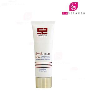 ضد افتاب ساین اسکین مدل invisible spf 50 synshield حجم میل SynSkin SynShield Fluid Sunscreen SPF50 50g 