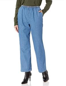 Chic Classic Collection Women's Cotton Pull-on Pant with Elastic Waist 