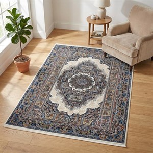 فرش ماشینی فرش سهند کد VF14.5K زمینه کرم