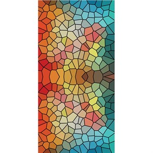 استیکر شیشه طرح رنگارنگ کد 8 -
