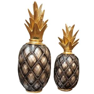 مجسمه لیلپار طرح آناناس مدل DKH-7046 N مجموعه دو عددی