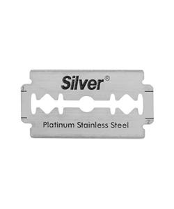 تیغ یدک سنتی سیلور مدل Platinum Stainless Steel Double Edge بسته 10 عددی Silver Platinum Stainless Steel Double Edge Blades 10pcs