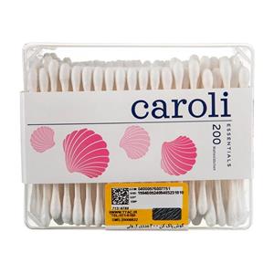 گوش پاک کن کرولی سری Essentials - بسته 200 عددی Caroli Essentials Cotton Swab 200pcs