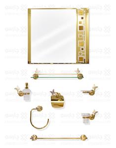 ست سرویس بهداشتی دیواری 8 پارچه کنتراست مدل 0423G