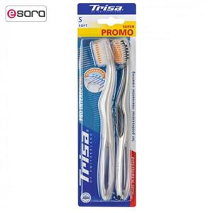 مسواک تریزا سری Super Promo مدل Perfect White با برس نرم - بسته 2+1 عددی Trisa Super Promo Flexible Head Soft Tooth Brush 2+1 Pcs