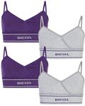 Diesel Girls Nylon/Spandex Seamless Training Sports Bra (4 Pack)