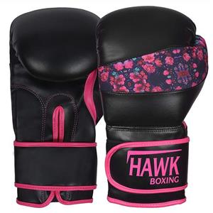 Hawk Pink Boxing Gloves Ladies Women's Flowers Girls Leather Training Gloves Bag Gloves Mitts Muay thai Kick Boxing Gloves 
