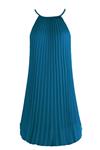 Ellames Women's Summer Spaghetti Strap Pleated Casual Swing Midi Dress with Belt