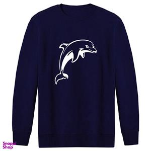 سویشرت مردانه طرح دلفین کد F04 رنگ سرمه ای