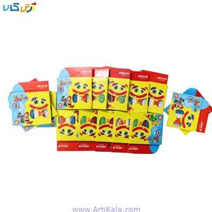 خمیر بازی 6 رنگ آریا – مقوایی ( بسته 20 عددی )