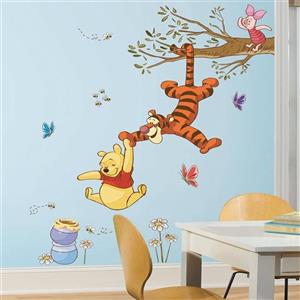 استیکر دیواری اتاق کودک روم میتس roommates طرح Winnie the Pooh Swinging for Honey 