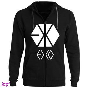 سویشرت مردانه طرح EXO کد ZM23 رنگ مشکی