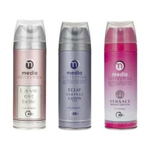 اسپری زنانه مدیا حجم 200 میلی لیتر بسته 3 عددی 