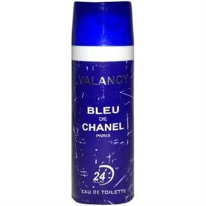 اسپری خوشبو کننده بدن مردانه والانسی مدل Bleu De Chanel حجم 200 میلی لیتر Valancy Blue Chanel Body Spray For Men