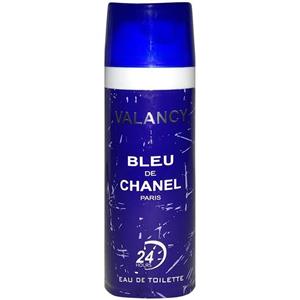 اسپری خوشبو کننده بدن مردانه والانسی مدل Bleu De Chanel حجم 200 میلی لیتر Valancy Blue Chanel Body Spray For Men