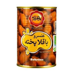 کنسرو باقلا پخته 420 گرمی بهروز