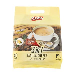 قهوه وانیلی 40 عددی 18 گرمی کوپا Copa Vanilla Coffee 3 in 1 Powder Pack Of 40
