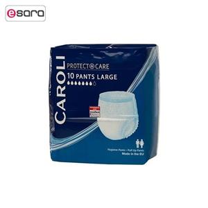 پوشینه شورتی بزرگسالان کرولی مدل Protect Plus Care Larg هفت قطره - بسته 10 عددی Caroli Protect Plus Care Larg Adult Protective Diaper 10 Pants