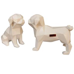 مجسمه لیلپار طرح سگ مدل DKH-7091 S مجموعه دو عددی