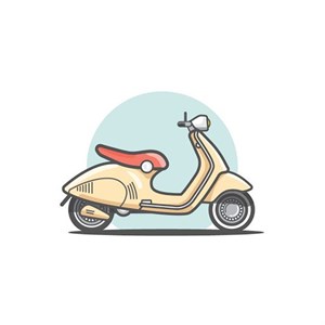 استیکر لپ تاپ طرح موتور وسپا کد 54