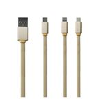 کابل تبدیل USB به microUSB/لایتنینگ/USB-C میزو مدل X600 طول یک متر