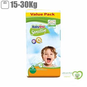 پوشک بیبی لینو سایز 6 مدل Value Pack بسته 40 عددی Baby Lino Size Diaper of 