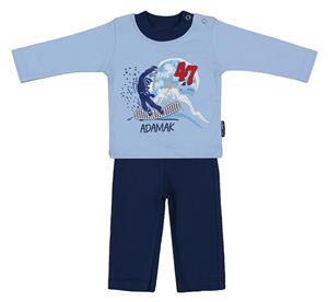 ست تی شرت و شلوار نوزادی پسرانه آدمک مدل 2171100-50 Adamak 22171100-50T-Shirt And Trousers Set For Baby Boys