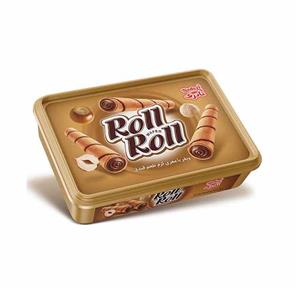 ویفر رول بامغزی کرم فندق نادری مقدار 250 گرم